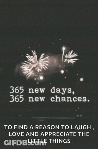 Black And White Fireworks 365 New Days 365 New Chances GIF