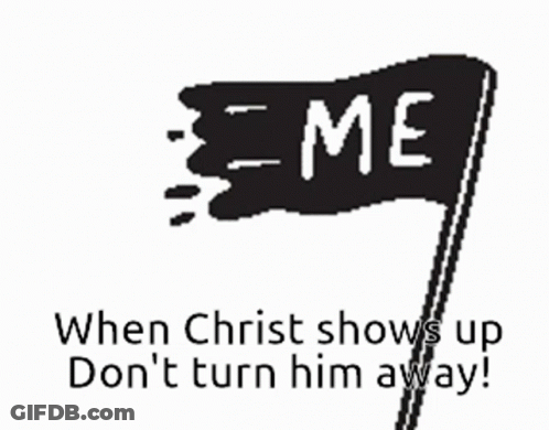 Black And White Flag With Me GIF