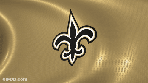 Black And White Fleur De Lis On Gold Background GIF