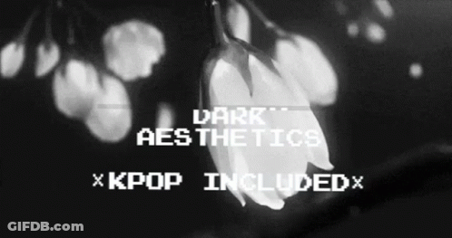 Black And White Flower Dark Aesthetics Xkpop GIF