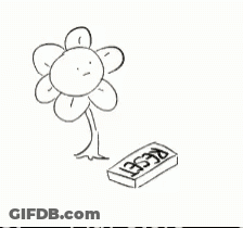 Black And White Flower Next To Remote Control GIF