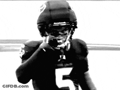 Black And White Football Player Number 5 GIF