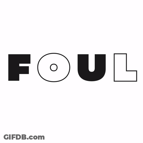 Black And White Foul Logo With Circle GIF