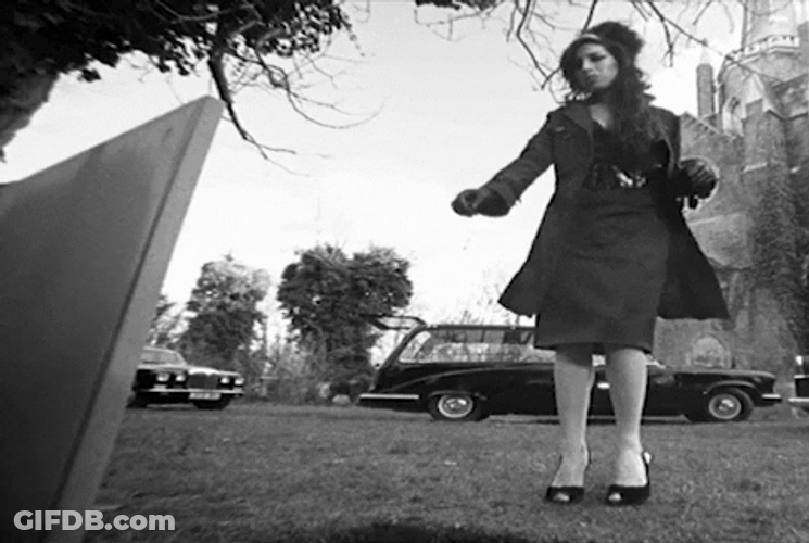 Black And White Funeral Amy Winehouse GIF