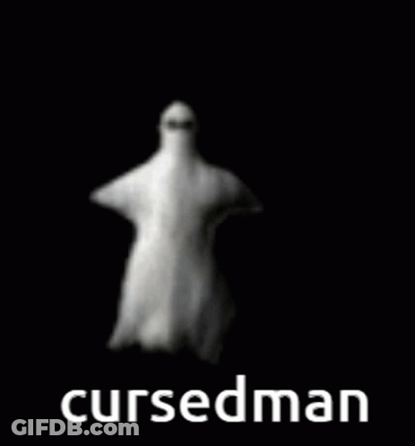 Black And White Ghost Cursedman GIF