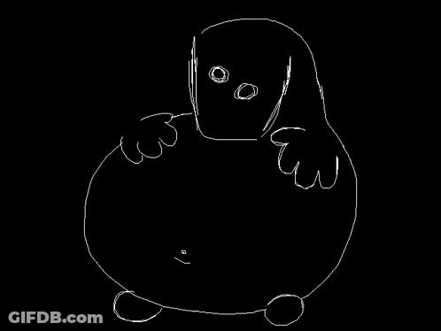 Black And White Ghost Drawing GIF