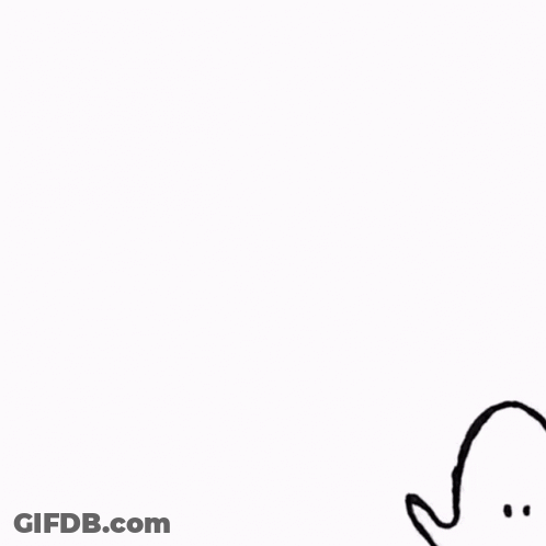 Black And White Ghost With Heart In Mouth GIF