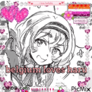 Black And White Girl Belgium Loves Hard GIF