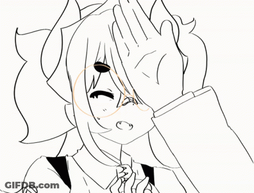 Black And White Girl Covering Face GIF