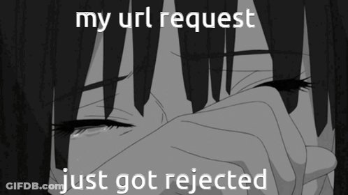 Black And White Girl Crying My URL Request Rejected GIF
