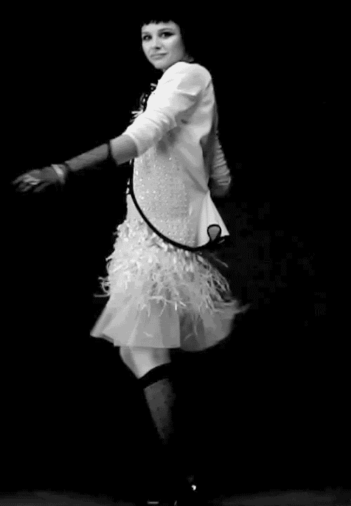 Black And White Girl Dance GIF