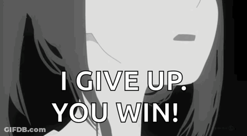 Black And White Girl I Give Up You Win GIF