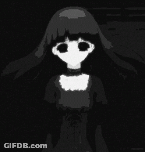 Black And White Girl In Black Dress GIF