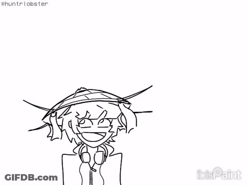 Black And White Girl In Headphones And Hat GIF