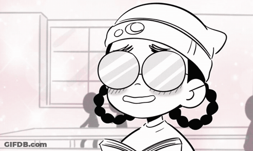Black And White Girl In Sunglasses And Beanie GIF