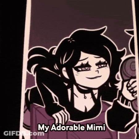 Black And White Girl My Adorable Mimi GIF