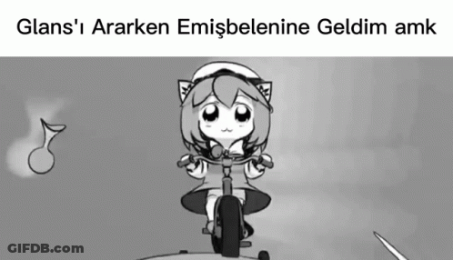 Black And White Girl On Tricycle GIF