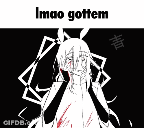 Black And White Girl Saying Imao Gottem GIF
