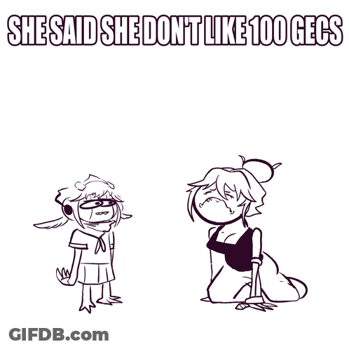Black And White Girl Saying She Said She Don't Like 100 Gecs GIF