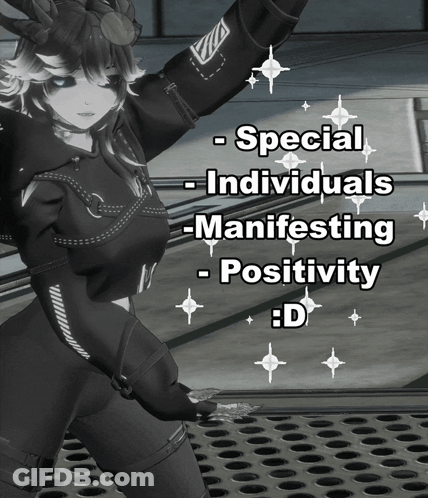 Black And White Girl Special Individuals Manifesting Positivity GIF