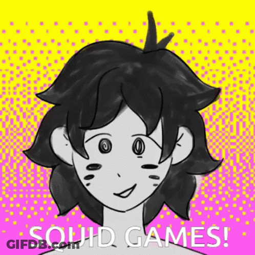 Black And White Girl Squid Games GIF