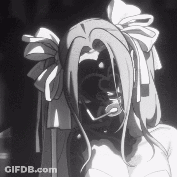 Black And White Girl With Bow In Hair GIF