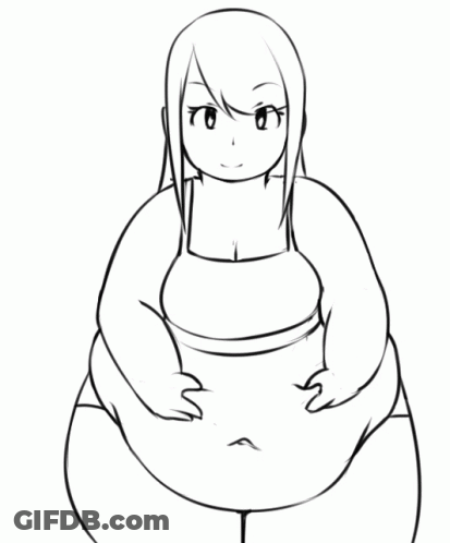 Black And White Girl With Large Belly GIF