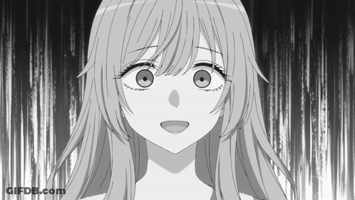 Black And White Girl With Long Hair GIF