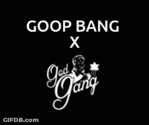 Black And White Goop Bang X Logo GIF