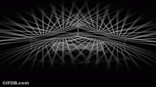 Black And White Graphic Lines And Dots GIF