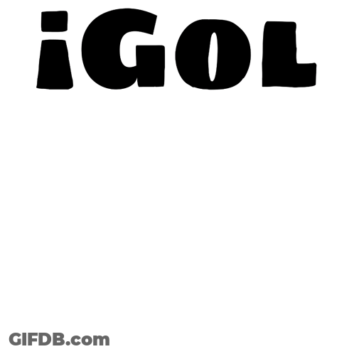 Black And White Graphic Saying Igol Gool Goooooool GIF