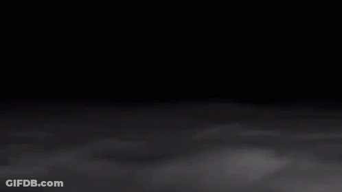 Black And White Graveyard Shift Logo With Cloudy Sky GIF