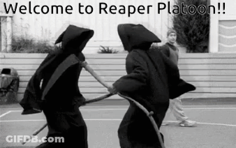 Black And White Grim Reapers Welcome To Reaper Platoon GIF