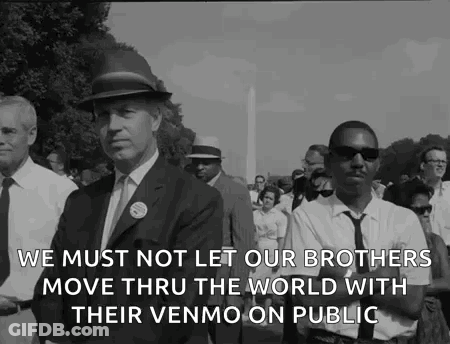 Black And White Group Of Men Walking Down Street With Quote GIF