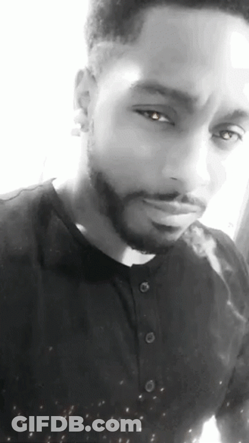Black And White Guy Smokin GIF