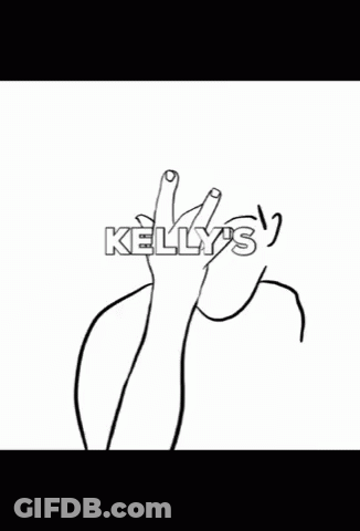 Black And White Hand Drawing With Kelly GIF