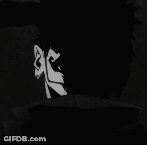 Black And White Hand Holding Silhouette Of A Man GIF