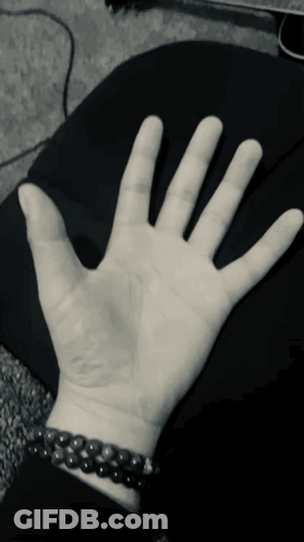 Black And White Hand With Bracelet GIF