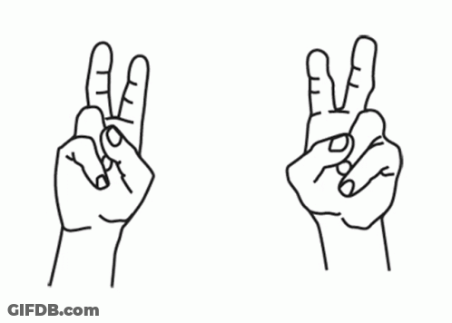 Black And White Hand With Crossed Fingers GIF
