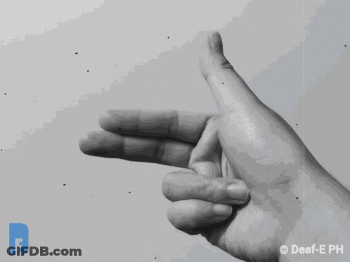 Black And White Hand With Deaf-E Ph Logo GIF
