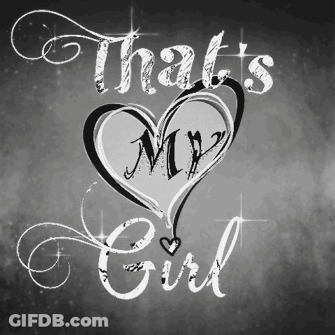 Black And White Heart With My Girl GIF