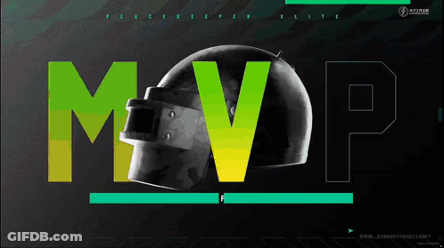 Black And White Helmet With MVP GIF