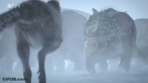 Black And White Herd Of Horses With Apple TV Logo GIF