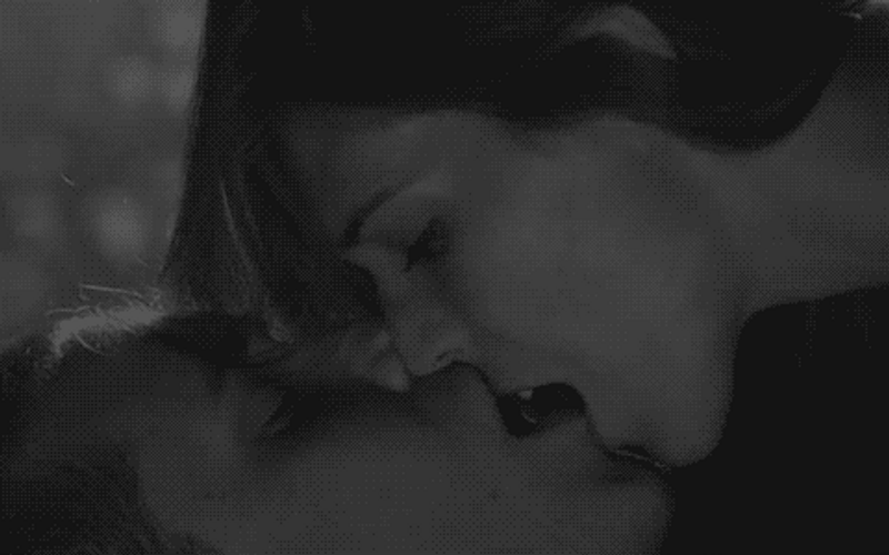 Black And White Hickey Lip Bite GIF