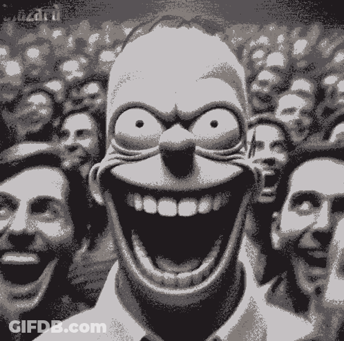 Black And White Homer Simpson Mouth Open GIF