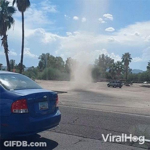 Black And White House Okie Sand Storm Jh GIF