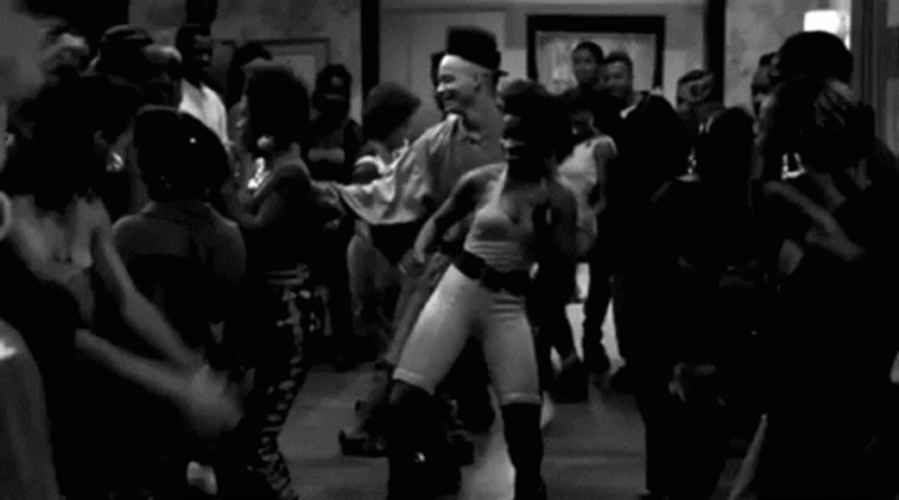 Black And White House Party Dancing GIF