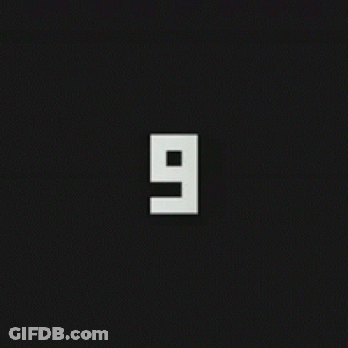 Black And White House With Number 9 GIF