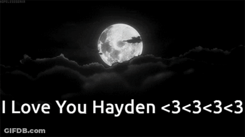 Black And White I Love You Hayden GIF