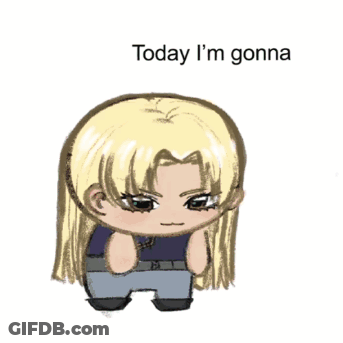 Black And White Image Saying Today I'm Gonna Turn Into A Cute Little Hole GIF